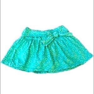 Circo 2T Girls Turquoise Floral Skort